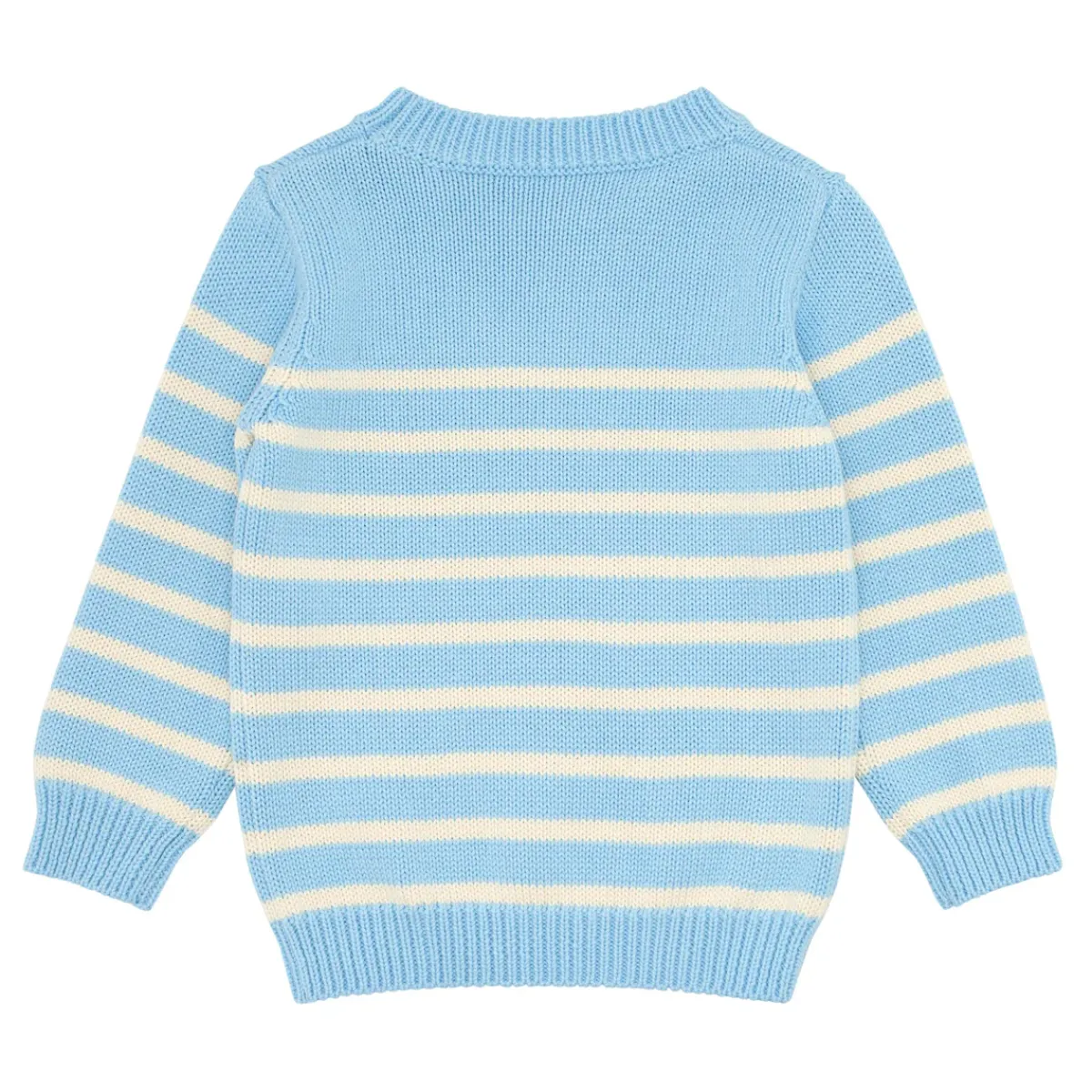 minnow Unisex Peri Blue And Cream Knit Sweater Peri Blue And Cream Stripe Hot