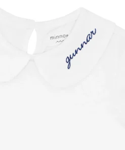 minnow Unisex Peter Pan Collar Shirt White Discount