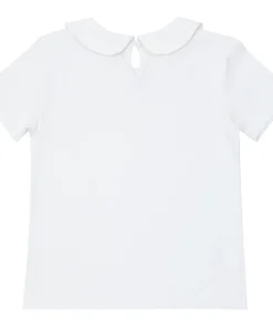 minnow Unisex Peter Pan Collar Shirt White Discount