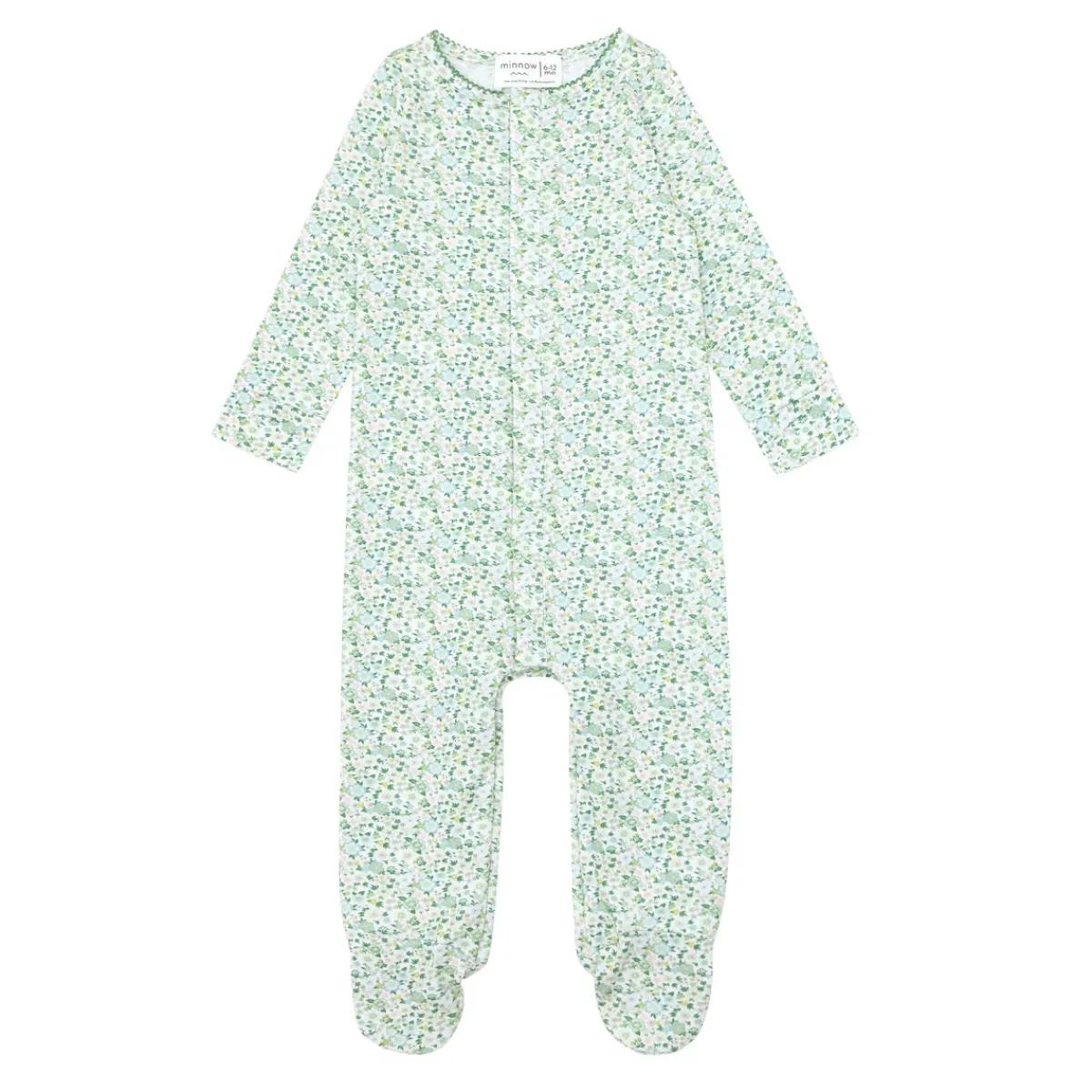 minnow Unisex Pima Baby Footie Sea Marsh Floral Discount