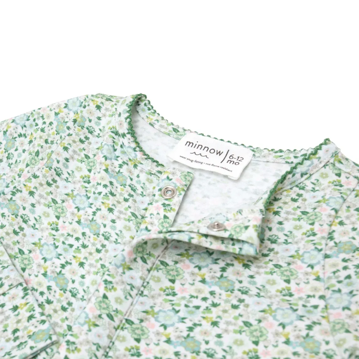 minnow Unisex Pima Baby Footie Sea Marsh Floral Discount