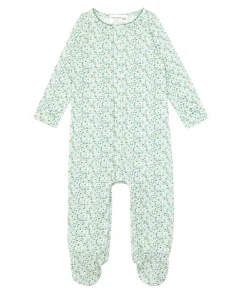 minnow Unisex Pima Baby Footie Sea Marsh Floral Fashion