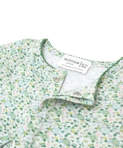 minnow Unisex Pima Baby Footie Sea Marsh Floral Fashion