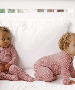 minnow Unisex Pima Footie Red Stripe Sale