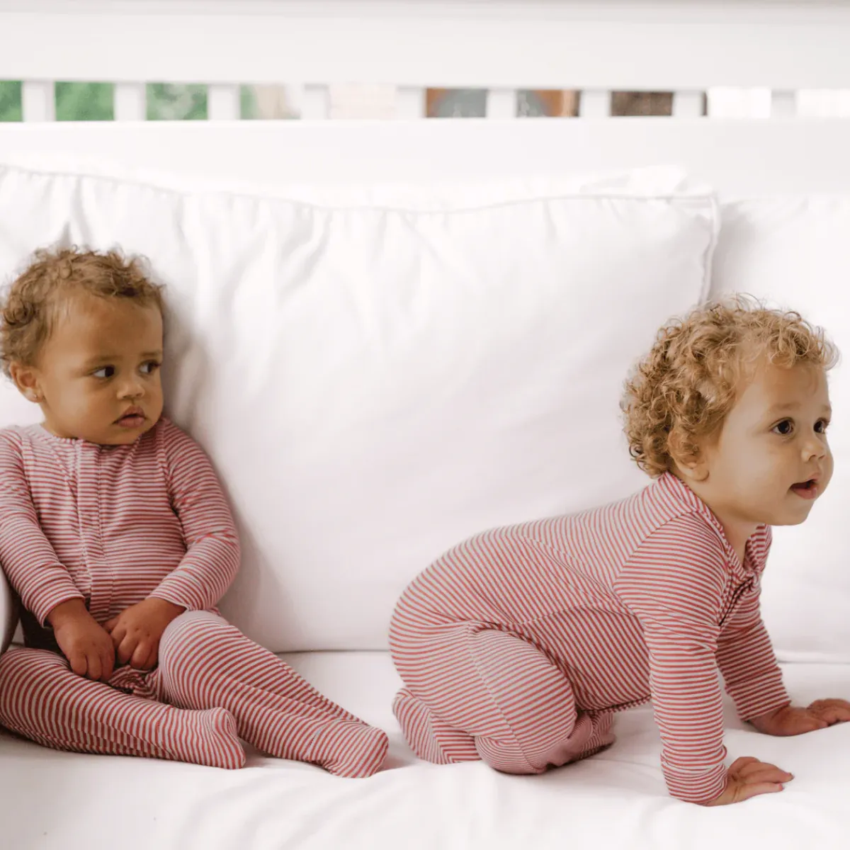 minnow Unisex Pima Footie Red Stripe Sale