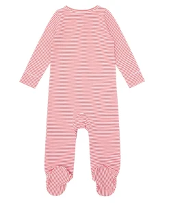 minnow Unisex Pima Footie Red Stripe Sale