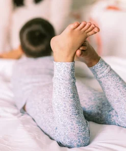 minnow Unisex Pima Pajama Set Slate Floral Best