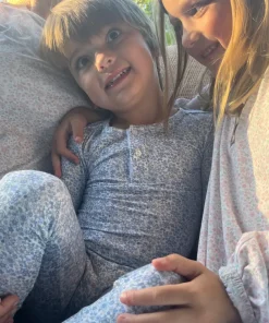 minnow Unisex Pima Pajama Set Slate Floral Online