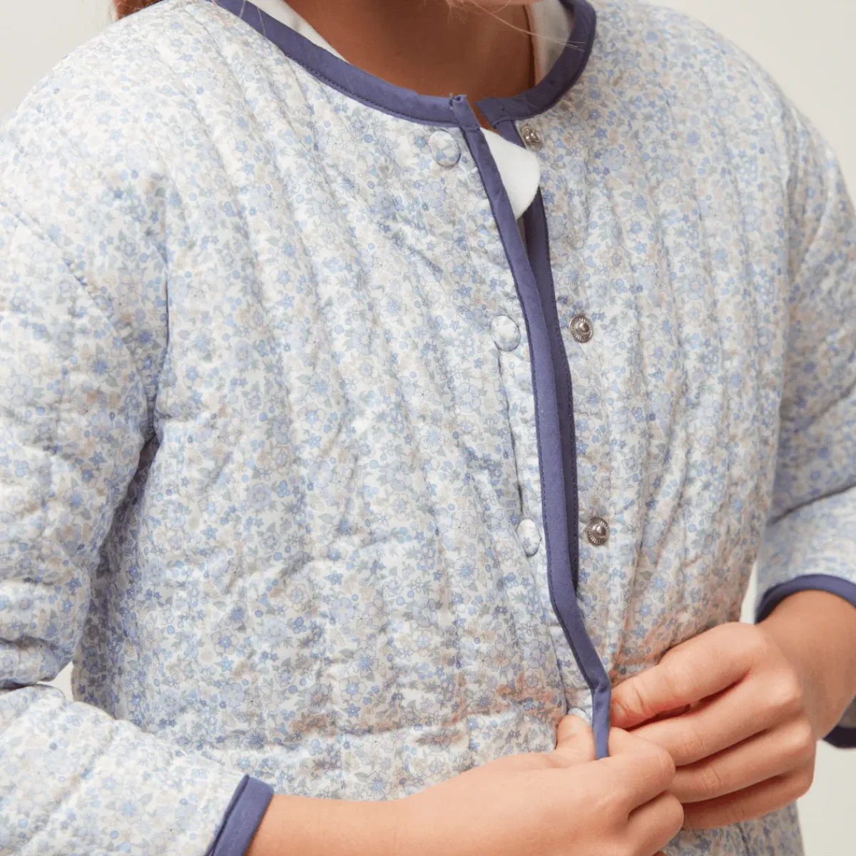 minnow Unisex Quilted Jacket Slate Floral Online