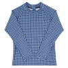 minnow Unisex Rashguard Navy Gingham Fashion