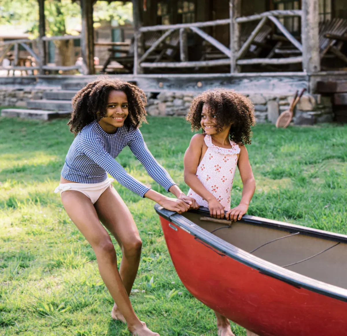 minnow Unisex Rashguard Navy Gingham Fashion