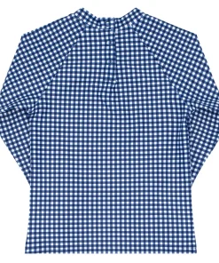 minnow Unisex Rashguard Navy Gingham Fashion