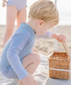 minnow Unisex Rashguard One Piece Navy Stripe Fashion