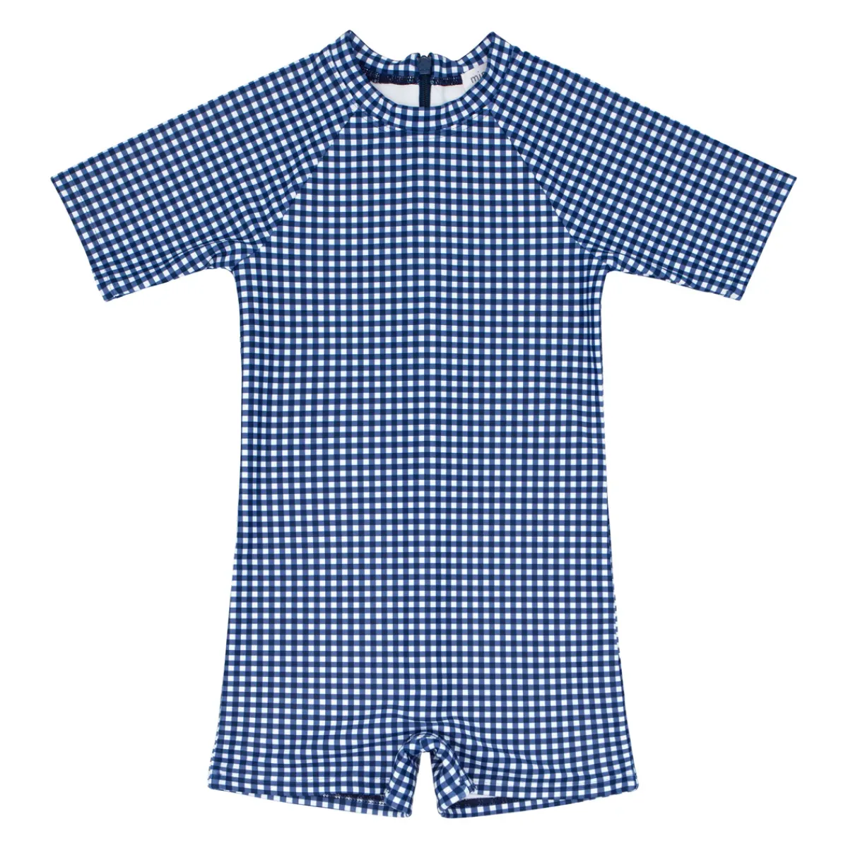 minnow Unisex Rashguard One Piece | Swim Navy Gingham New