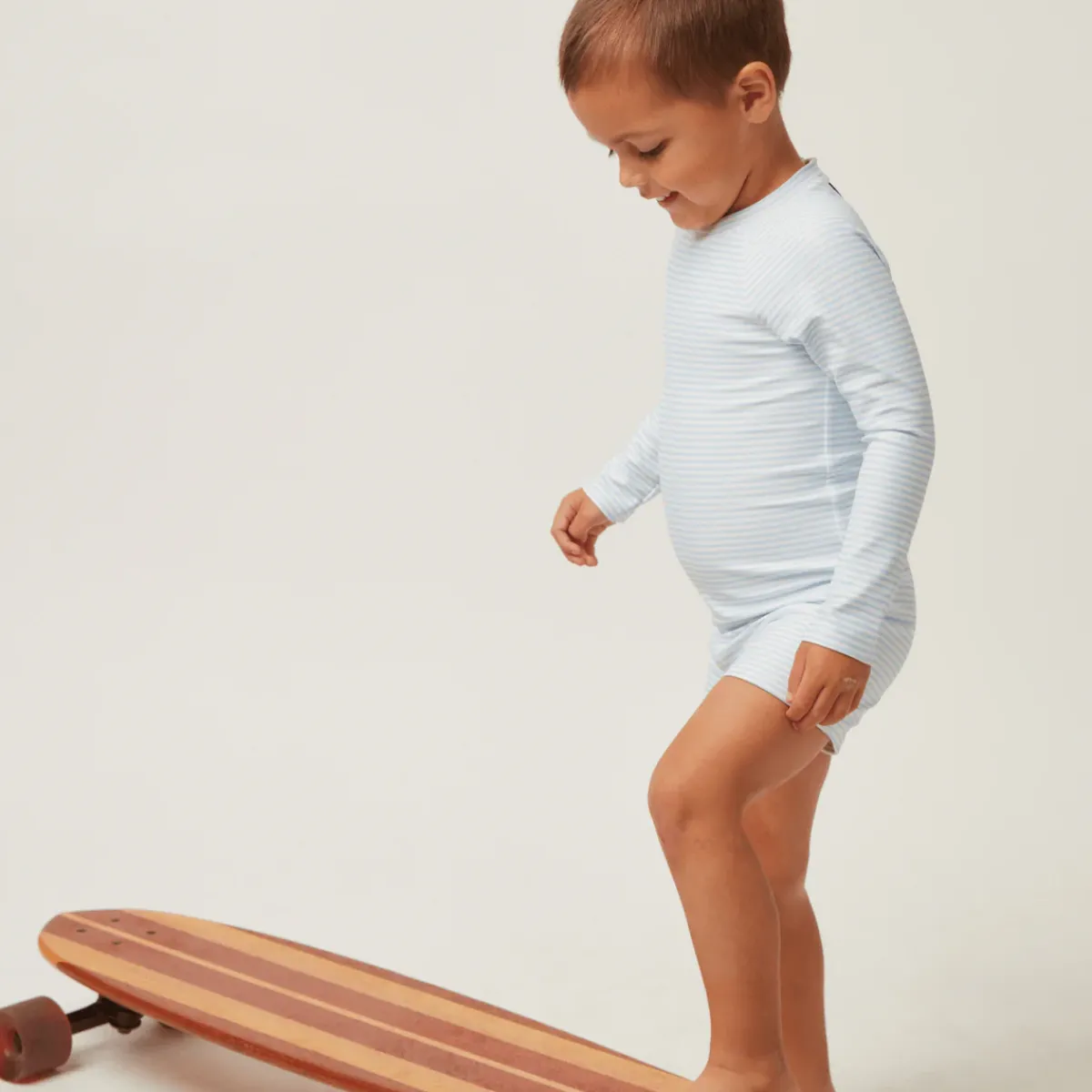 minnow Unisex Rashguard One Piece Powder Blue Stripe Sale