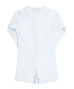 minnow Unisex Rashguard One Piece Powder Blue Stripe New
