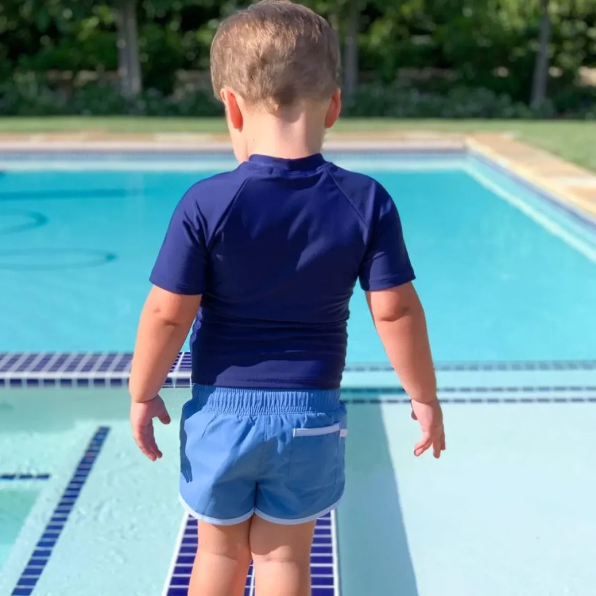 minnow Unisex Short Sleeve Rashguard Navy Clearance