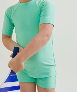 minnow Unisex Short Sleeve Rashguard One Piece Palm Green Sale