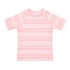 minnow Unisex Short Sleeve Rashguard Sorbet Pink Stripe Fashion