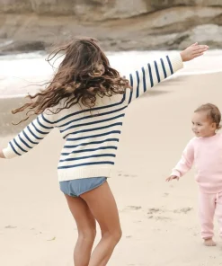 minnow Unisex Sweater Breton Stripe Knit Clearance