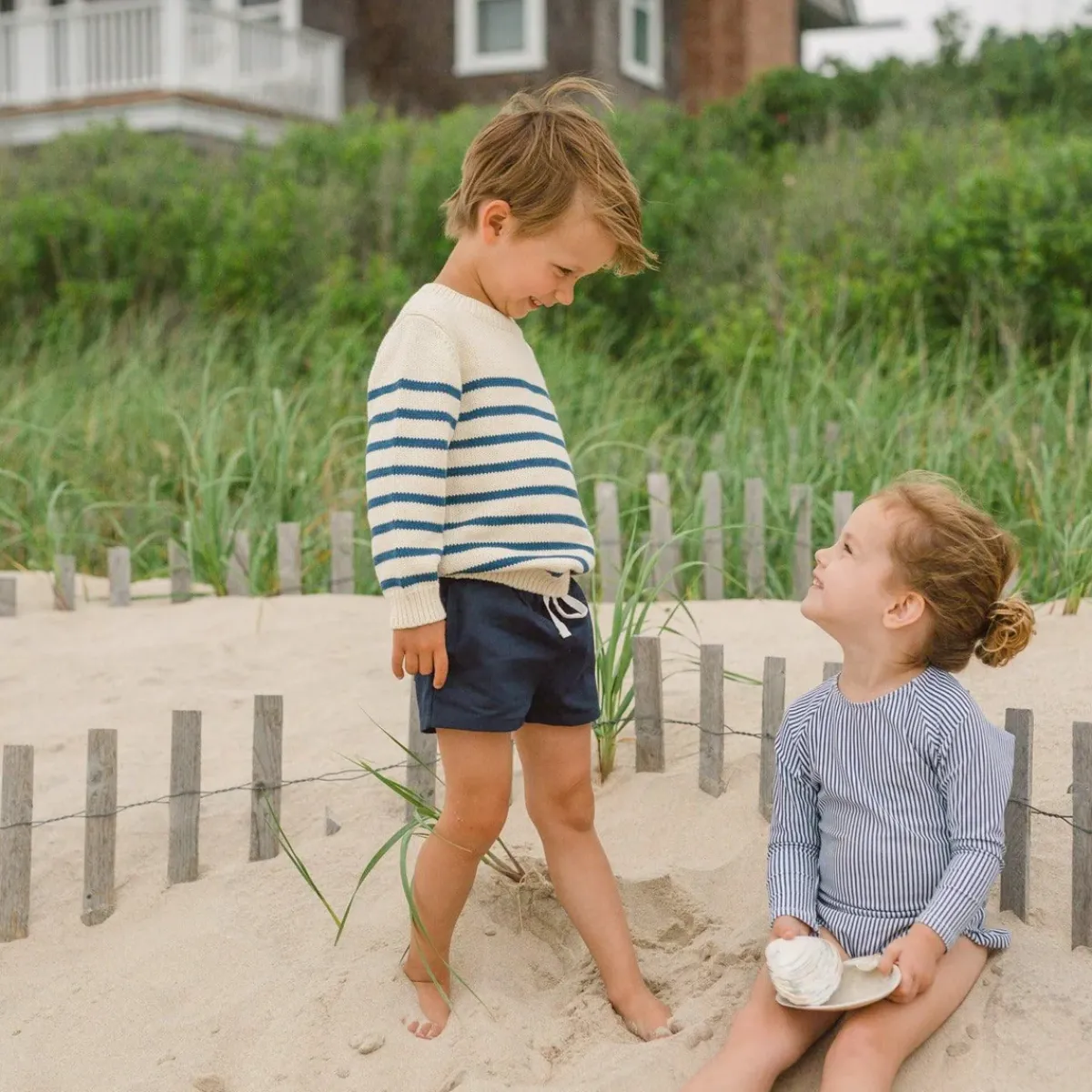 minnow Unisex Sweater Breton Stripe Knit Discount