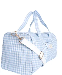 minnow Weekender Bag Oasis Blue Gingham Fashion