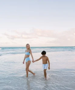 minnow Women's Bandeau Bikini Top Peri Blue Clearance