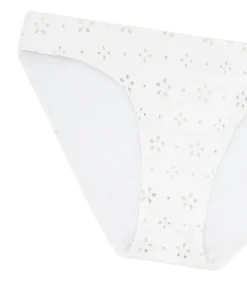 minnow Women's Bikini Bottom White Eyelet Clearance
