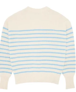 minnow Women's Cardigan Cream And Peri Blue Stripe Outlet