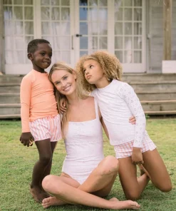 minnow Women's One Piece White Eyelet Fashion