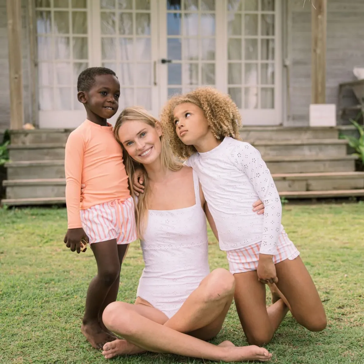 minnow Women's One Piece White Eyelet Fashion