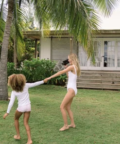 minnow Women's One Piece White Eyelet Fashion