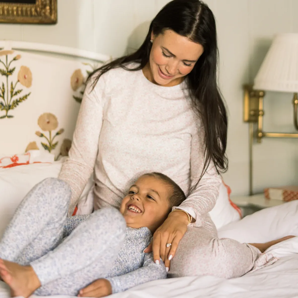 minnow Women's Pima Pajamas Set Antique Floral Discount