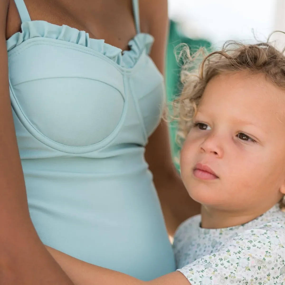 minnow Women's Ruffle Edge One Piece Sea Blue Best