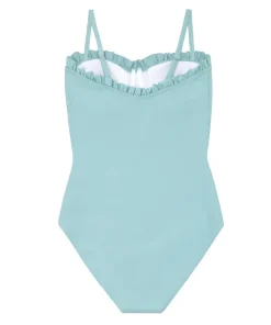 minnow Women's Ruffle Edge One Piece Sea Blue Best