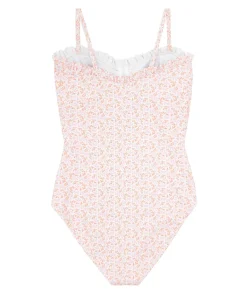 minnow Women's Ruffle Edged One Piece Calypso Coral Botanic Clearance