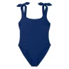 minnow Women's Tie Knot One Piece Navy Discount